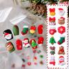 10 шт., рождественские аксессуары для дизайна ногтей с Санта-Клаусом, подвески для ногтей с плоской задней частью, стразы для женщин