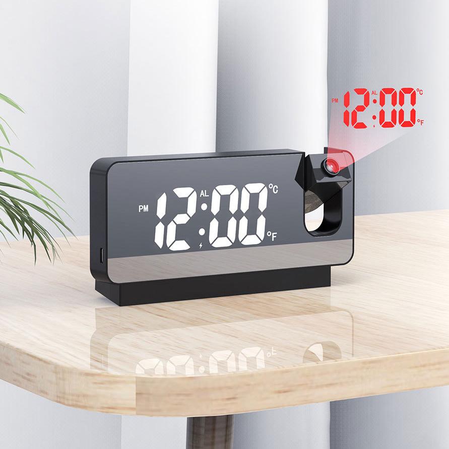 ЖК-дисплей с большим экраном, цифровые настольные часы с повтором будильника, домашний декор, настольные часы с дисплеем температуры и влажности