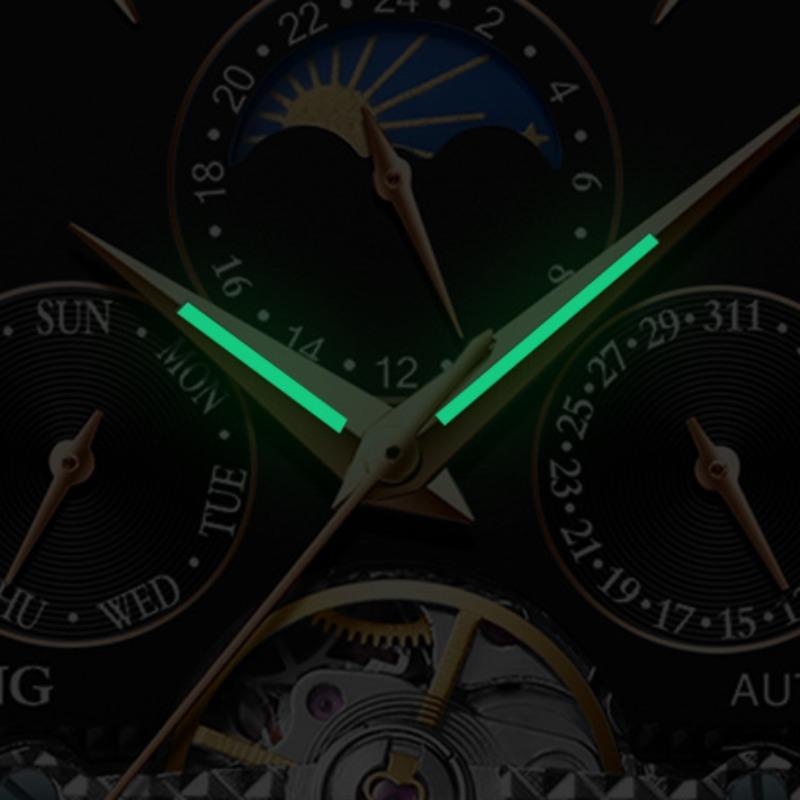 AILANG Новые часы Мужские механические часы Студенческие полностью автоматические механические мужские часы