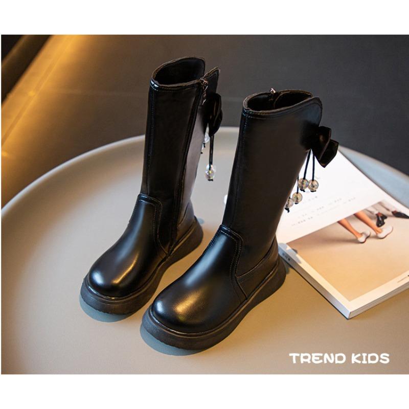 Retro Fashion Girls Short Boots New Velvet Winter Princess Shoes British Style Children's Boots