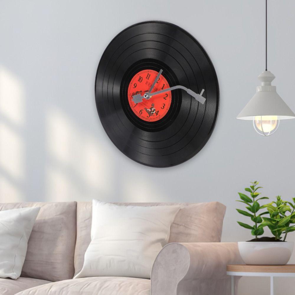 Ultra-Quiet Vinyl Record Wall Clock Hanging Music Decor Home Decor Household Wall Clock Gift