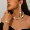 Multi-layer Necklace Premium Clavicle Chain Light Luxury Fringed Earrings Bracelet Ring