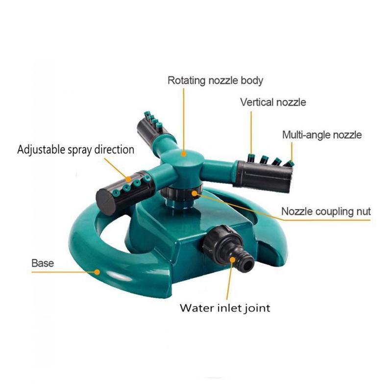 360 Degree Automatic Rotating Garden Lawn Water Sprinklers System Quick Coupling Lawn Rotating Nozzle Garden Irrigation Supplies