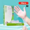 50Pcs/Box Latex Free Gloves Tpe Disposable Gloves Transparent Non-Slip Acid Work Safety Food Grade Household Cleaning Gloves