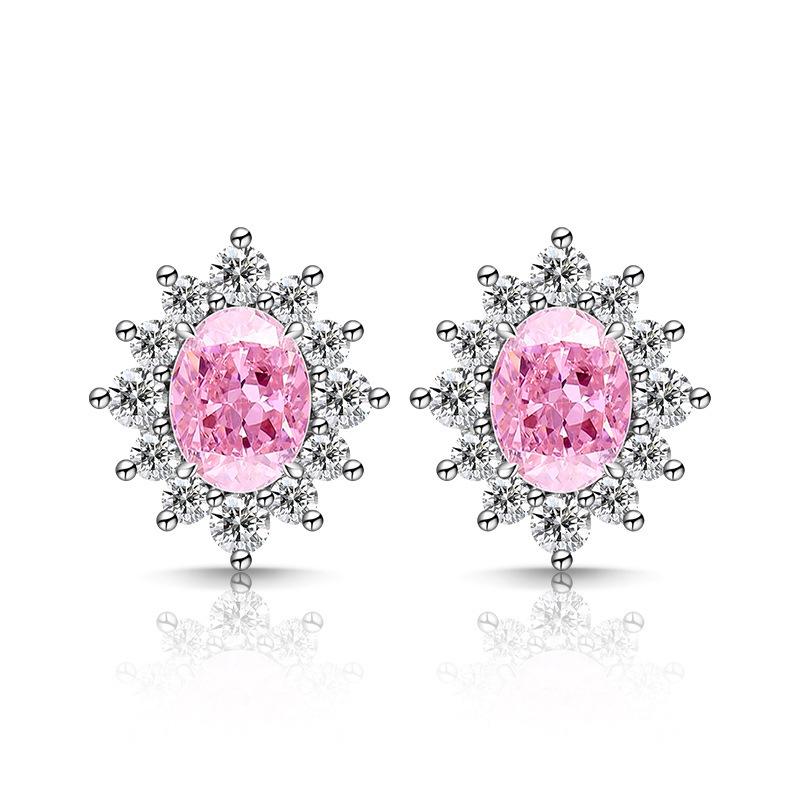 Серьги-гвоздики из стерлингового серебра 925 пробы, модные, легкая роскошь, подсолнух, ледяной цветок, огранка циркон, подарок на день рождения, годовщину