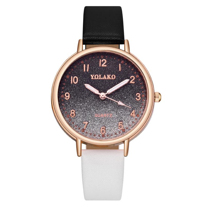 Цифровые постепенные изменения модные женские часы женские часы ремень кварцевые часы заводская обработка настройка