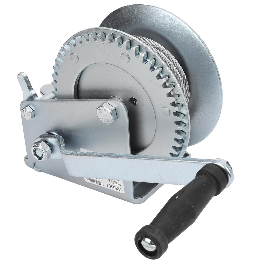 Ручная лебедка с высокой грузоподъемностью, самоблокирующаяся рукоятка, подъемный строп с крюком 1600 фунтов
