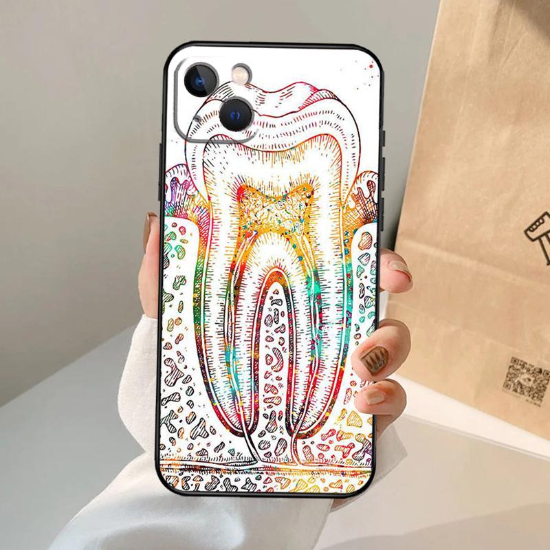 dentist tooth pattern Phone Case For iPhone 18 17 Air 16 15 14 11 12 13 Pro Max 12 13 mini 15 16 Plus 16e Cover Coque