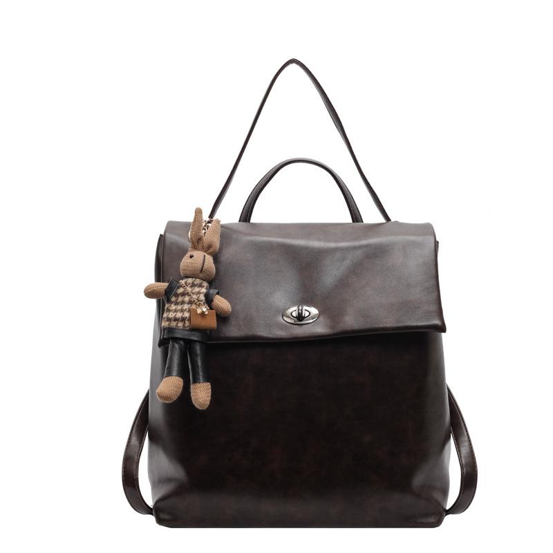 Korean version ins fashion backpack women's 2025 autumn and winter new simple casual large capacity versatile short-distance backpack