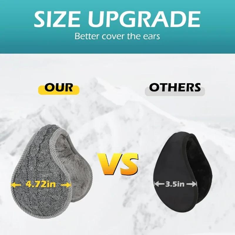 Унисекс теплые трикотажные наушники зимние уличные утеплители утолщенные плюшевые зимние теплые флисовые наушники уличные утеплители велосипедные наушники