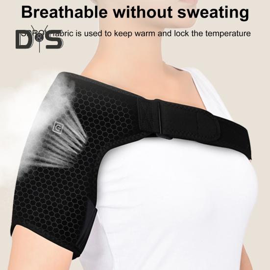 Heated Shoulder Brace Pad USB 3 Temperature Setting Adjustable Men Women Soreness Stiffness Shoulder Pain Relief Electric Heating Shoulder Pad Wrap