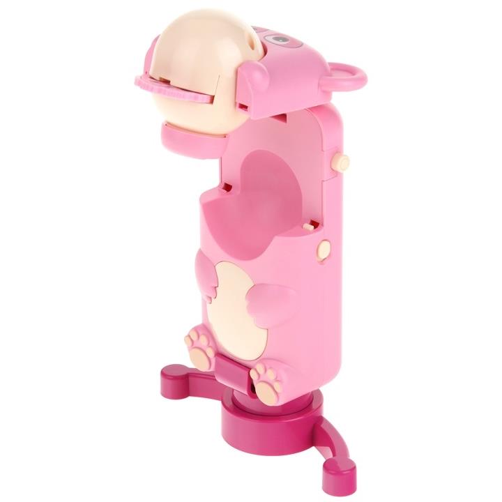 Teddy Bear Projector for Drawing Handy Projector 48 Slides Lanyard Stand - Pink