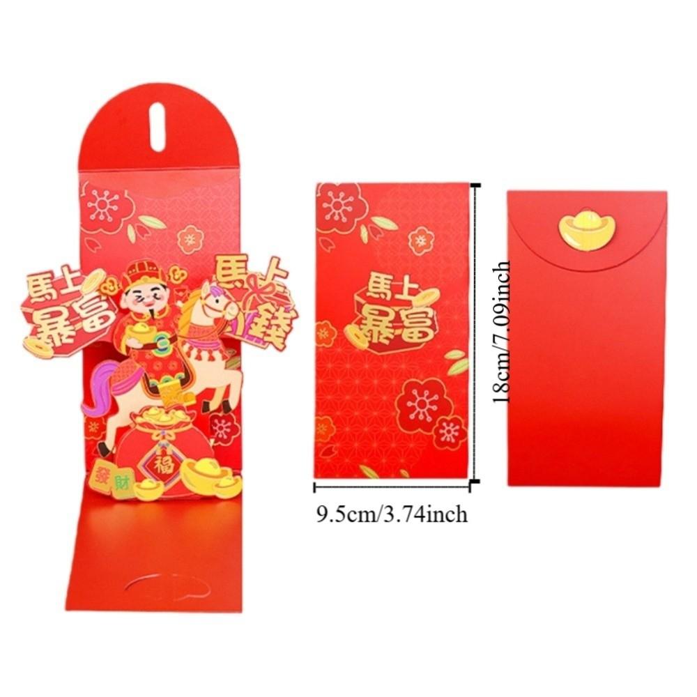 Creative Horse Year Red Envelope Artistic 3D Lucky Red Pockets  Spring Festival