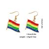Colorful Alloy Rainbow Flag Love Earrings