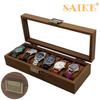 [Retro Edition] Black Walnut 6-Slot Wooden Watch Display Box