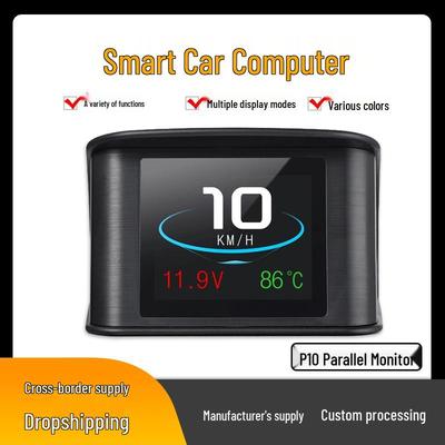 Автомобильный умный HUD: Портативный проекционный дисплей с HD LCD и бортовым компьютером OBD (Р10)