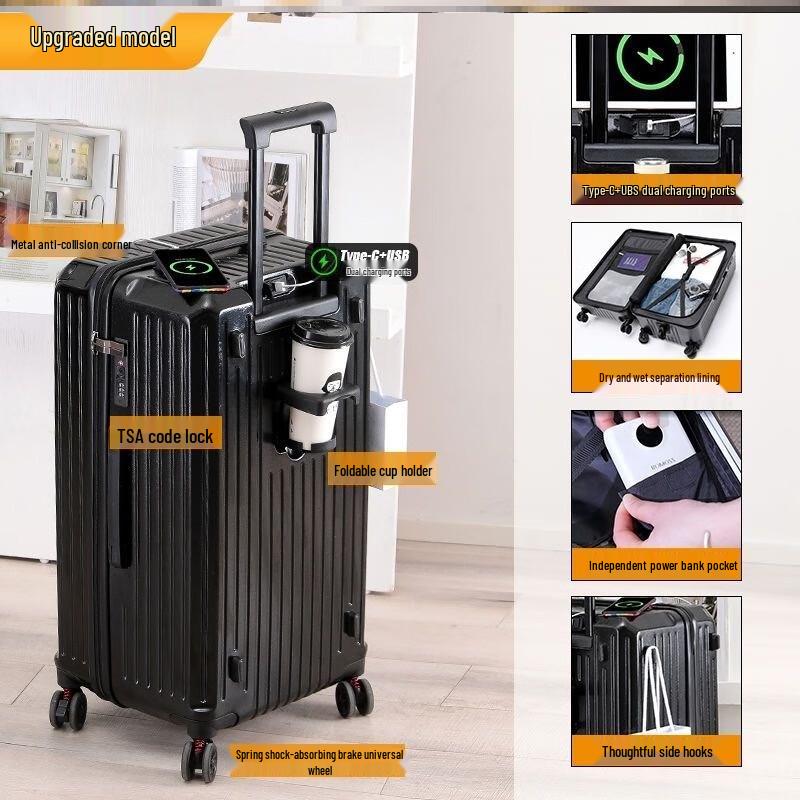 Xiao Yan Extra Large Capacity Silent Wheel Trolley Luggage