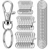 10/20/40 шт., поворотный карабин премиум-класса с кольцами для ключей, металлические крючки, крючки для брелоков (20 поворотных карабинов + 20 брелоков для ключей)