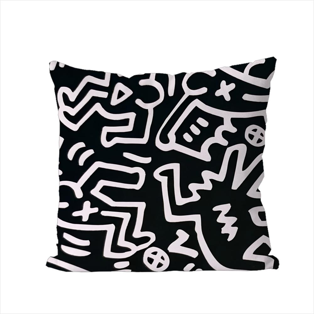 ART KKeith HHaring Pillow Case For Car Sofa Decorative Home Doublesided Print Plush Square Throw Pillow Cushion Cover