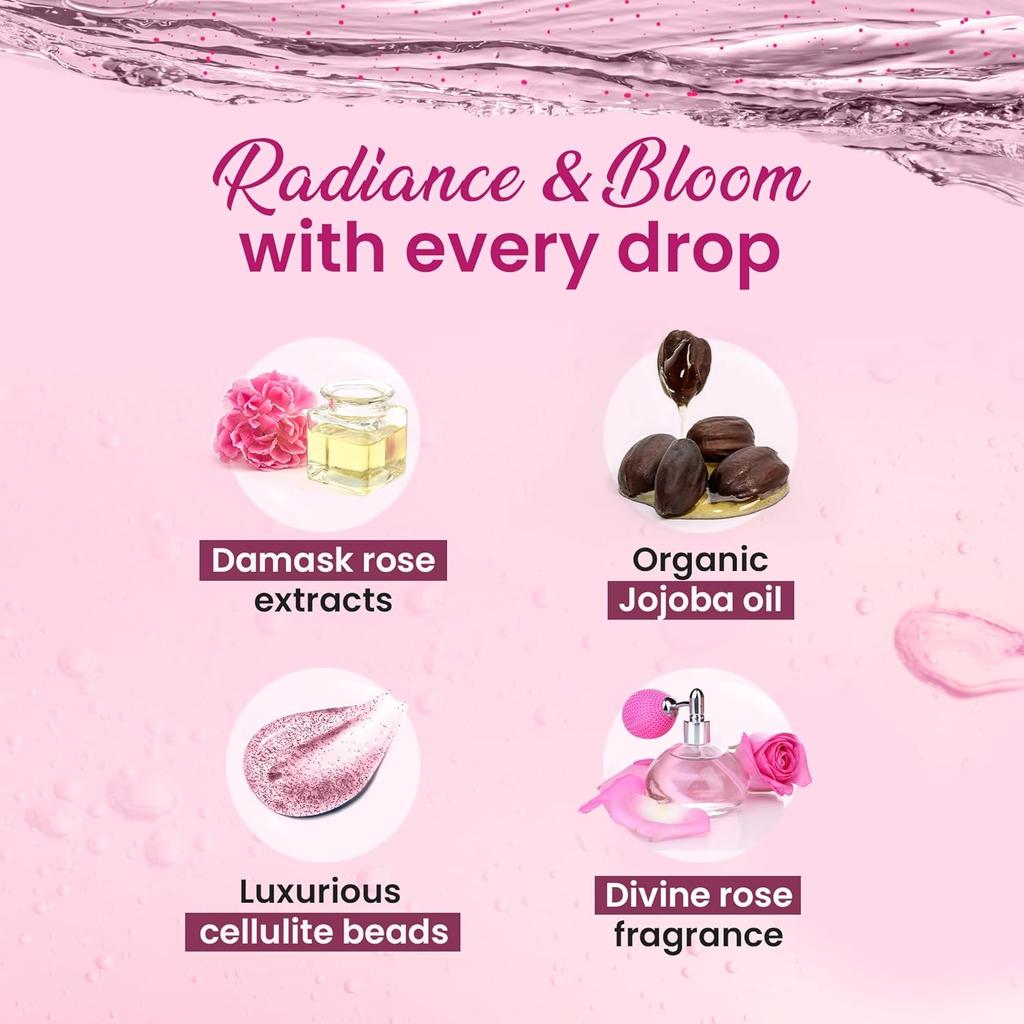 Dabur Гель для душа Gulabari Дамасская роза и масло жожоба 250 мл Упаковка из 2 штук | Увлажняющий, без мыла, мягкое средство для очищения тела с сиянием розы