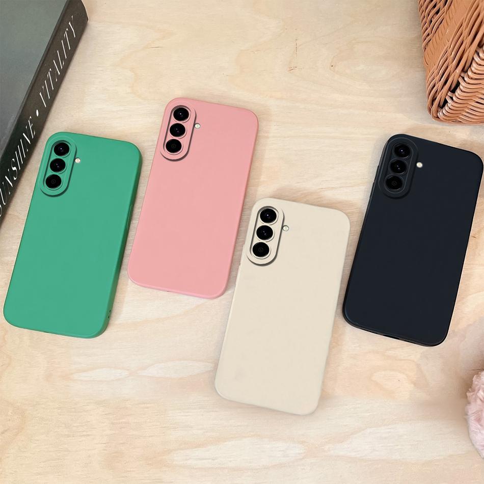 Для Samsung Galaxy A07 A17 M17 F17 A37 A57 Чехол для телефона Конфетный цвет Мягкий Гладкий Жидкий Силикон Защита Камеры Задняя крышка телефона