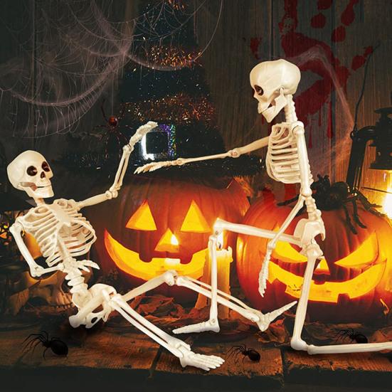 Хэллоуин скелет фигурка 5 шт 16 дюймов полное тело подвижные суставы кость статуэтка жуткий