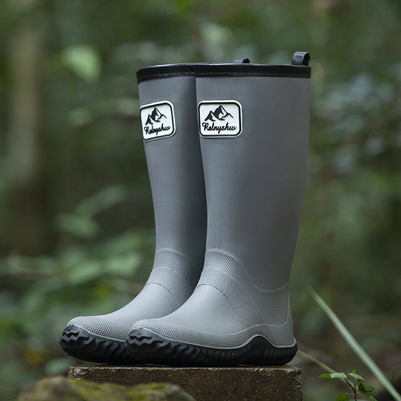 Men's and Women's Fashion Rain Boots Japanese Rain Shoes Waterproof Hiking Shoes Wear-resistant High Rain Boots Men's