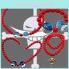 One Piece Ожерелье Портгас Д. Эйс Подвеска Пираты Белоуса Браслет с красной бусиной