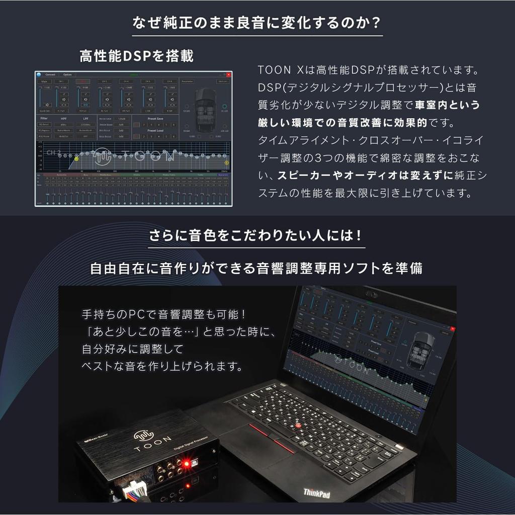 Genuine Audio Sound Kit with DSP TOON X Amplifier for Toyota Alphard X Grade Beat-Sonic Function, (DSP-T331)