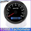 7 Colors Backlight Tacho Meter 85mm Auto Marine Tachometer 2000 RPM Gauge with Hourmeter Adjustable 12V/24V