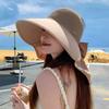 Women Sun Hat Wide Brim Adjustable Lace-up Outdoor Hat Soft Breathable Sun Protection Hat Summer Clothing Accessory
