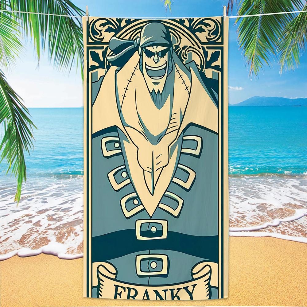 Popular Beach Towel Cartoon Animation Nautical King Bath Towel Microfiber Quick-Drying Towel