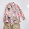 Spring Women Vintage Shirts Floral Printed Long Sleeve Casual Shirts Loose Female Tops Shirt