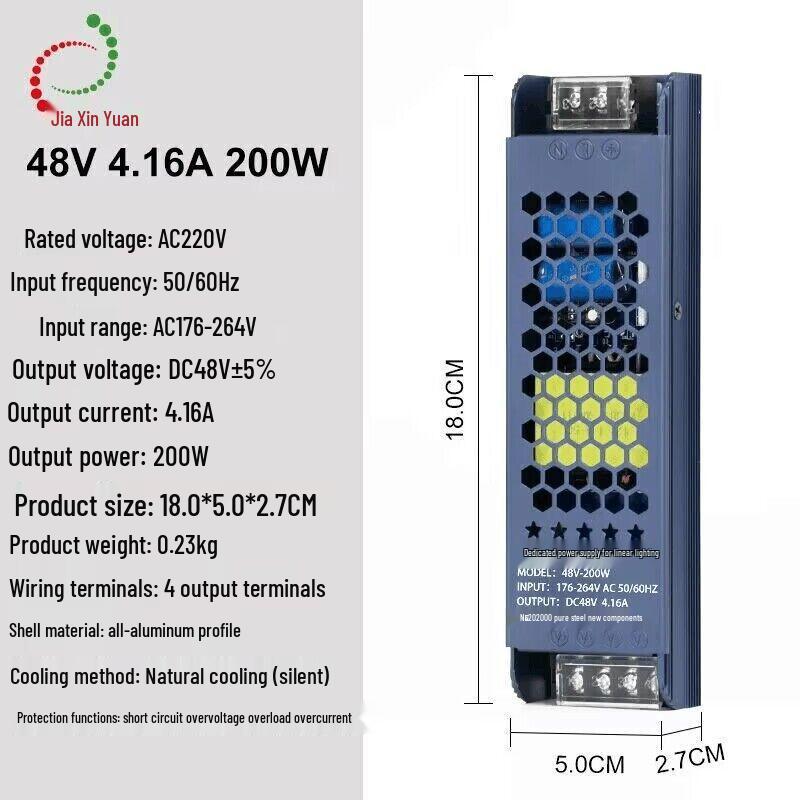 Черный блок питания LED King Kong Трансформатор 220В в 12В/24В/48В, 60Вт-400Вт