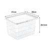 Yamazaki Jitsugyo Laundry Wire Basket M White Approx. W41 X D30 X H26.5cm Tower Laundry Basket with Handle 3160