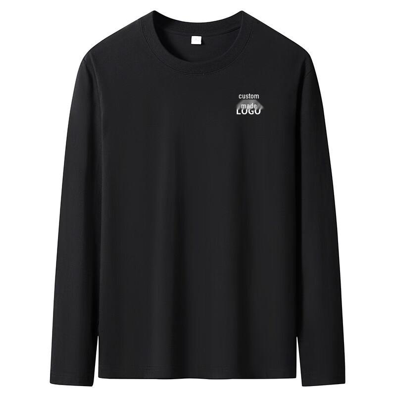Men's Pure Cotton Custom Logo Long-Sleeve Sweatshirt