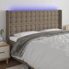 VidaXL LED Headboard Bedroom Furniture Double Bed Accessory Head of Bed Frame Interior Taupe 3124492