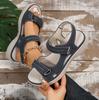 Large Size Casual Sandals Women's Sports Style Velcro Comfortable Fish Mouth Sandals