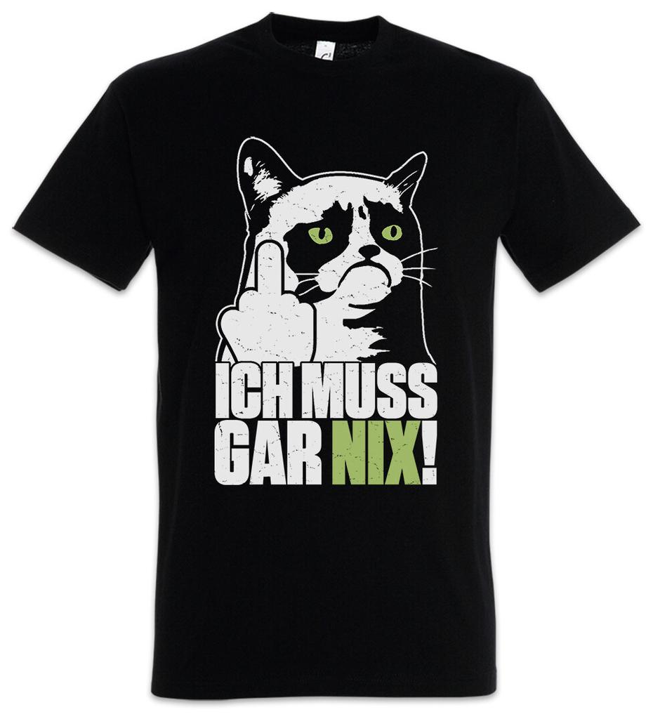 Must Gar Nix T-Shirt Mens Womens Tees Top Kitty Cat Kitten Gift Fun Fun Lazy Cat Kitten Fun