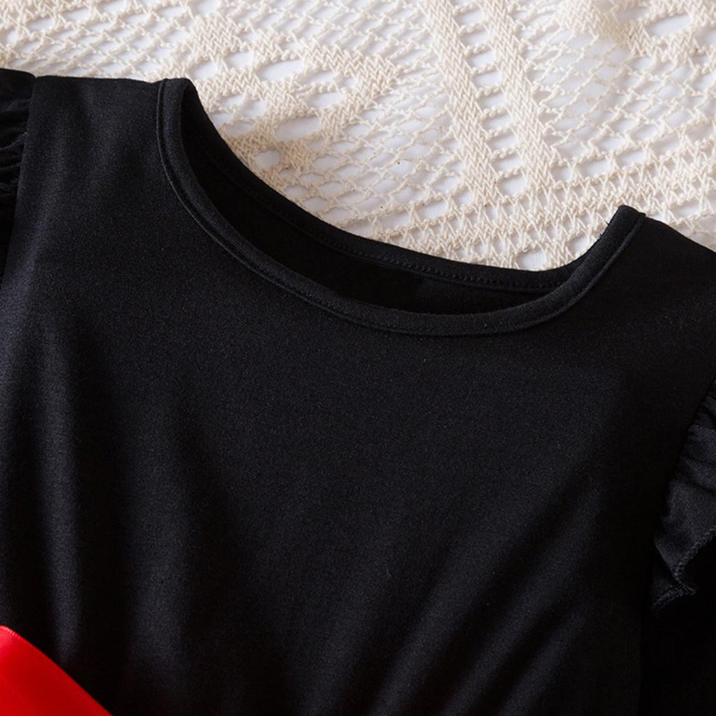 Девочки Мода Милые Платья Принцессы с Длинным Рукавом и Рукавами-Фонариками в Сетку в Горошек Платья