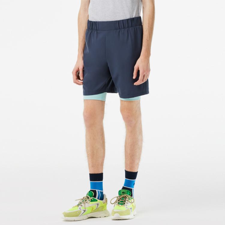 LACOSTE Casual Shorts Men's Dark Blue GH5215-B00