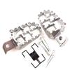 Aluminum Motorcycle Wide Fat Foot Pegs Footrest Pedal Silver For Dirt Bike 8mm