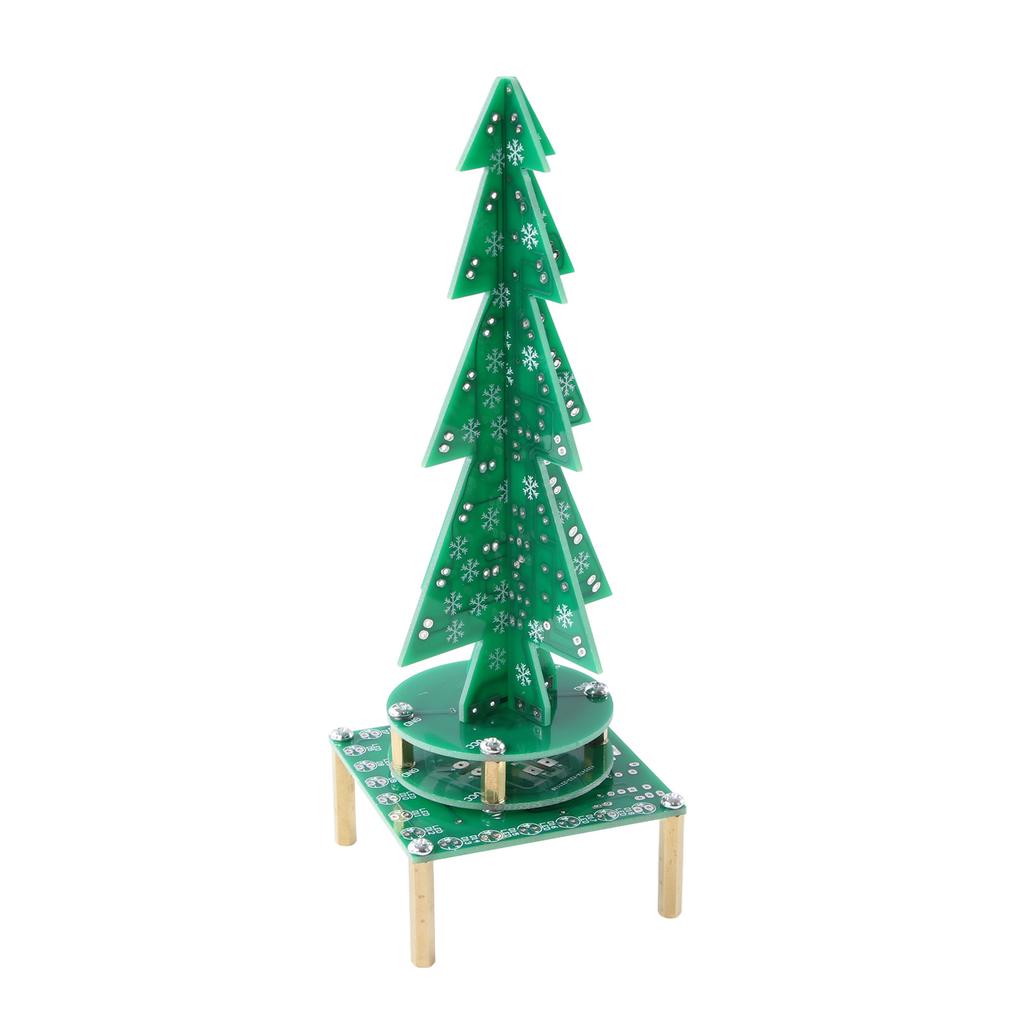 Electronic Christmas Tree Colorful LED Automatic Rotating Music Tree Assembly Kit DIY Teaching Set
