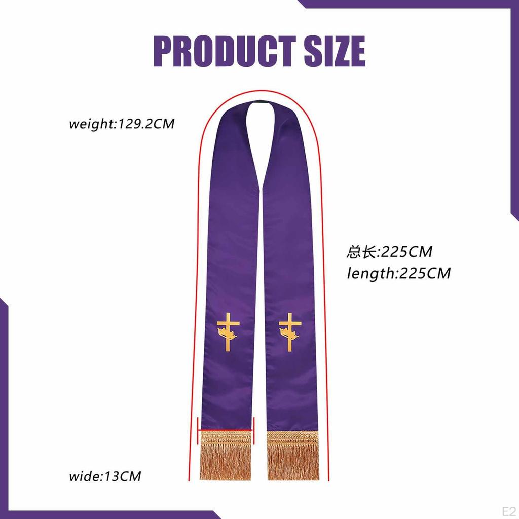 Clergy Mass Stole,Chapel Pastor Shawl for Minister Officiant Festival Graduation