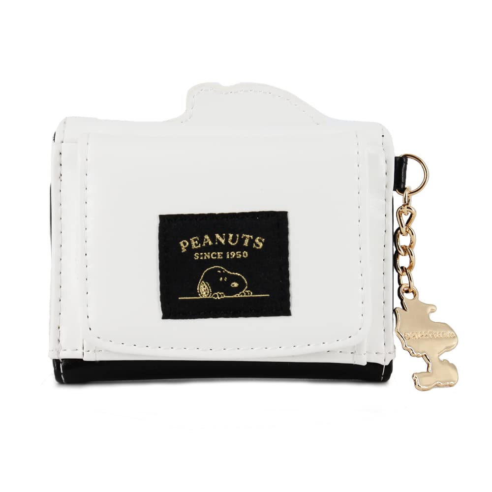 Мини-кошелек Sunart PEANUTS Snoopy Patch Series, белый, 1001, вырубной, в три сложения [SNP WH]