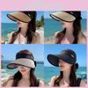 Summer Outdoor Sun Hat With Wide Brim And Breathable Straw Material For Women