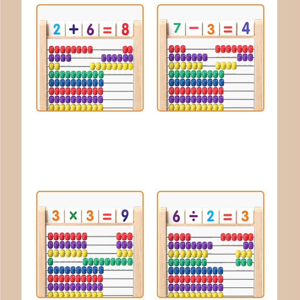 Деревянные обучающие счеты, игрушка, портативная игрушка для развития мозга детей дошкольного возраста, для тренировки мышления для малышей