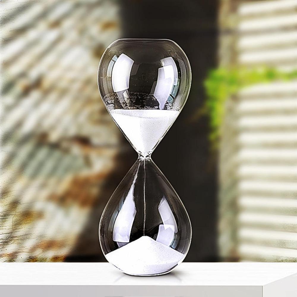 15/30 Minutes Glass Time Hourglass Timer Transparent Crafts Decoration Nordic Glass Droplet Gift