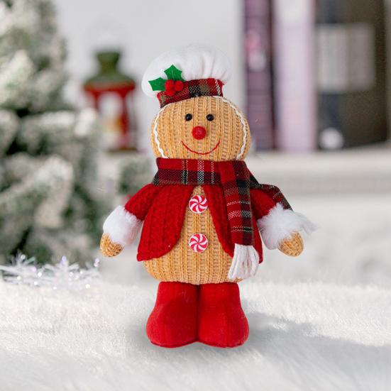 Пряничный человечек, Рождественские украшения, плюшевая фигурка пряничного человечка, Рождественская мягкая кукла