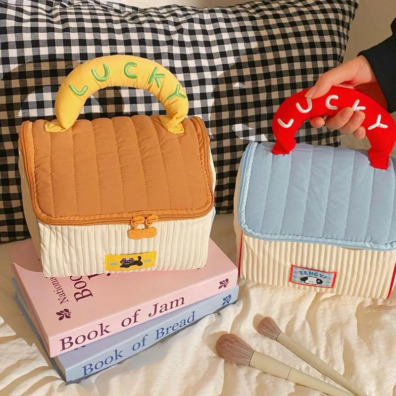 Cute House Makeup Bag Large Capacity Cosmetic Bag Portable Travel Storage Bags for Women Handheld Storage Bag Organizer 2025 New